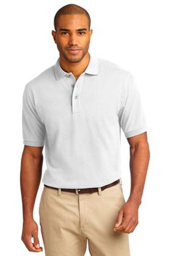 Port Authority Mens Pique Knit Sport White